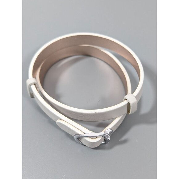 Keep Collective Double Wrap Gray Rose Gold Tone Leather Bracelet Reversible - Picture 2 of 6